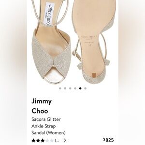 Jimmy Choo glitter ankle strap sandal